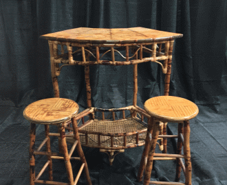 Bamboo Bar w/ 2 stools  $65.00